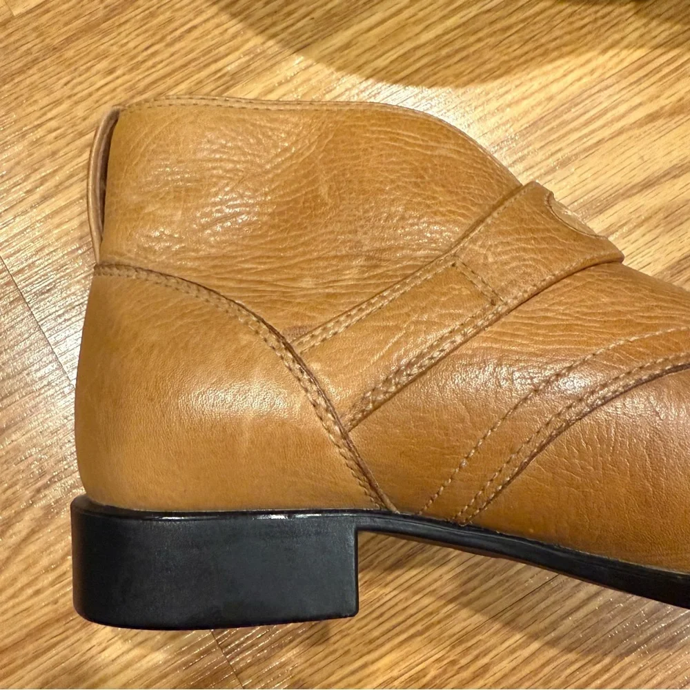 Ariat Juliet Strap and Buckle Tan / Light Brown Leather Ankle Boots Sz‎ 6.5 M